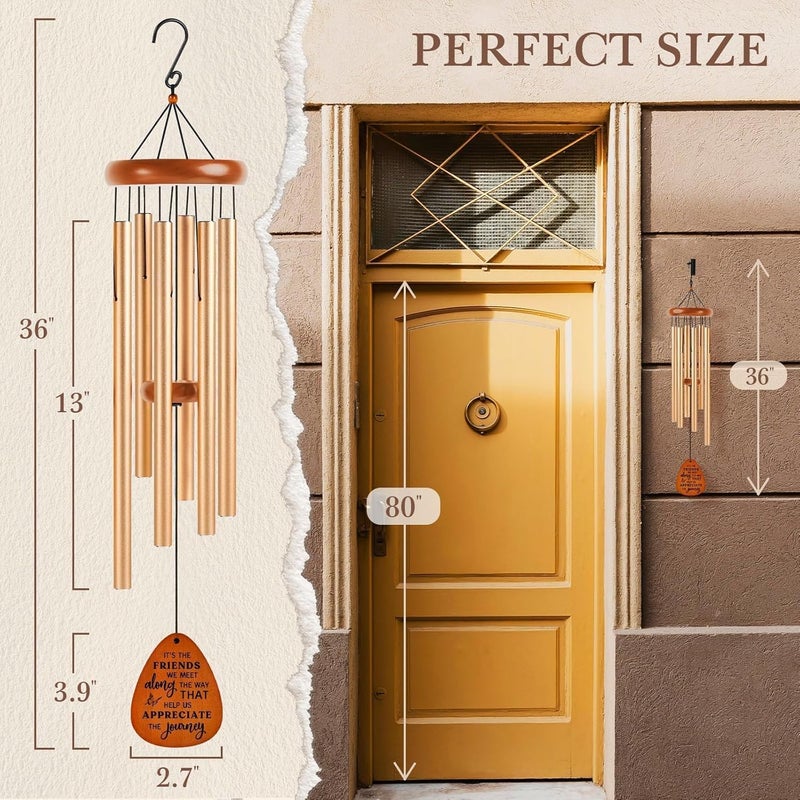 SteadStyle Friendship Gifts for Women, Wind Chime for Best Friends, Friend Gifts for Men - Wonderful Friendship Presents for Special Women BFF Wind Chimes for Outside Garden Patio Backyard - Image 3